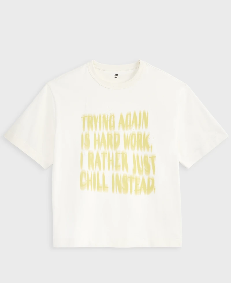 Mode of One Men's Try Again Relaxed-Fit Graphic T-Shirt, Exclusively at Macy's