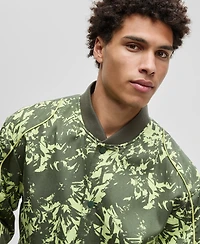 Mode of One Men's Abstracted Floral Regular-Fit Printed Bomber Jacket, Macy's Exclusive