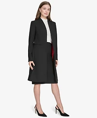 Halston Women's Contrast-Lined Duster Blazer