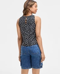 On 34th Women's Linen Blend Printed Sleeveless Top, Exclusively at Macy's
