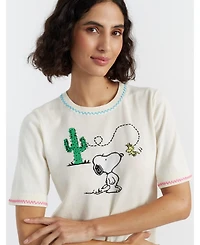 Chinti & Parker Women's Cotton Peanuts Vacation T-Shirt