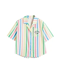 Chinti & Parker Women's Linen-Cotton Snoopy Stripe Shirt