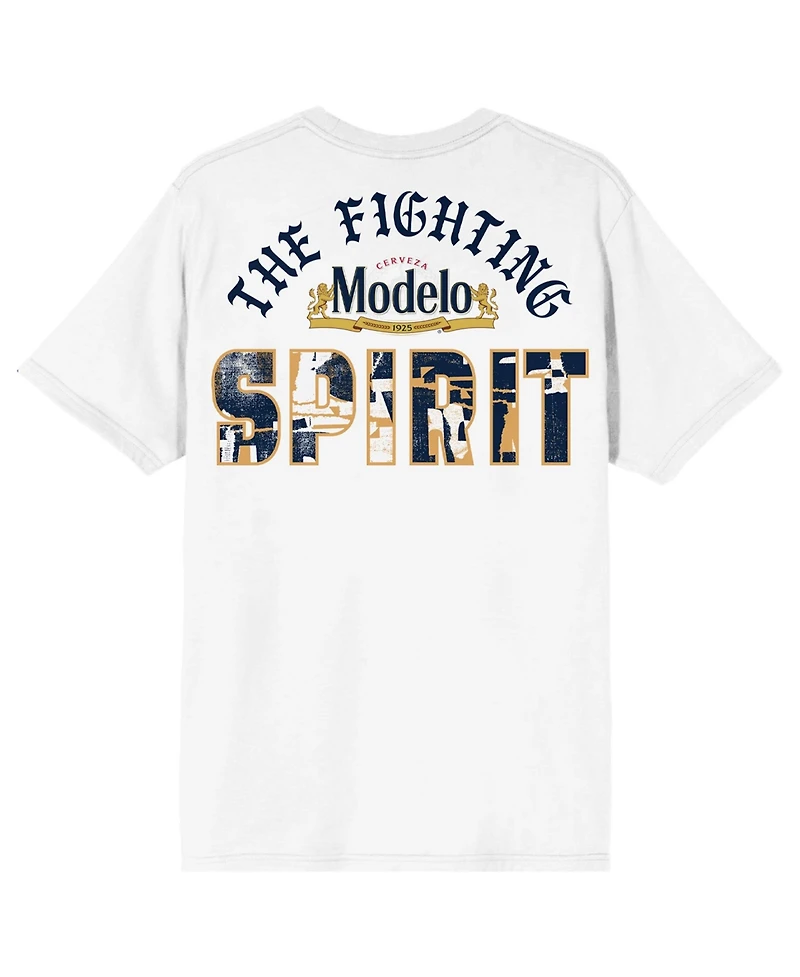 Modelo Big & Tall The Fighting Spirit Crew Neck Short Sleeve White T-shirt-4XLB