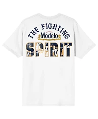 Modelo Big & Tall The Fighting Spirit Crew Neck Short Sleeve White T-shirt-4XLB