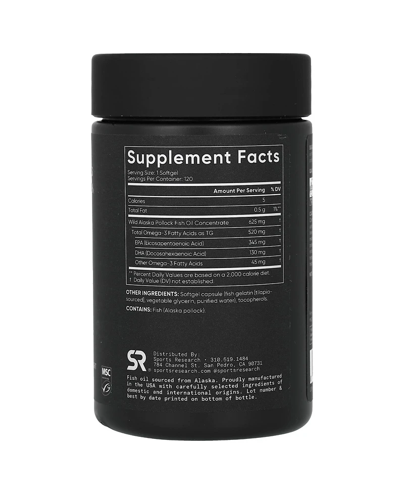 Sports Research Omega-3 Fish Oil Mini Gels