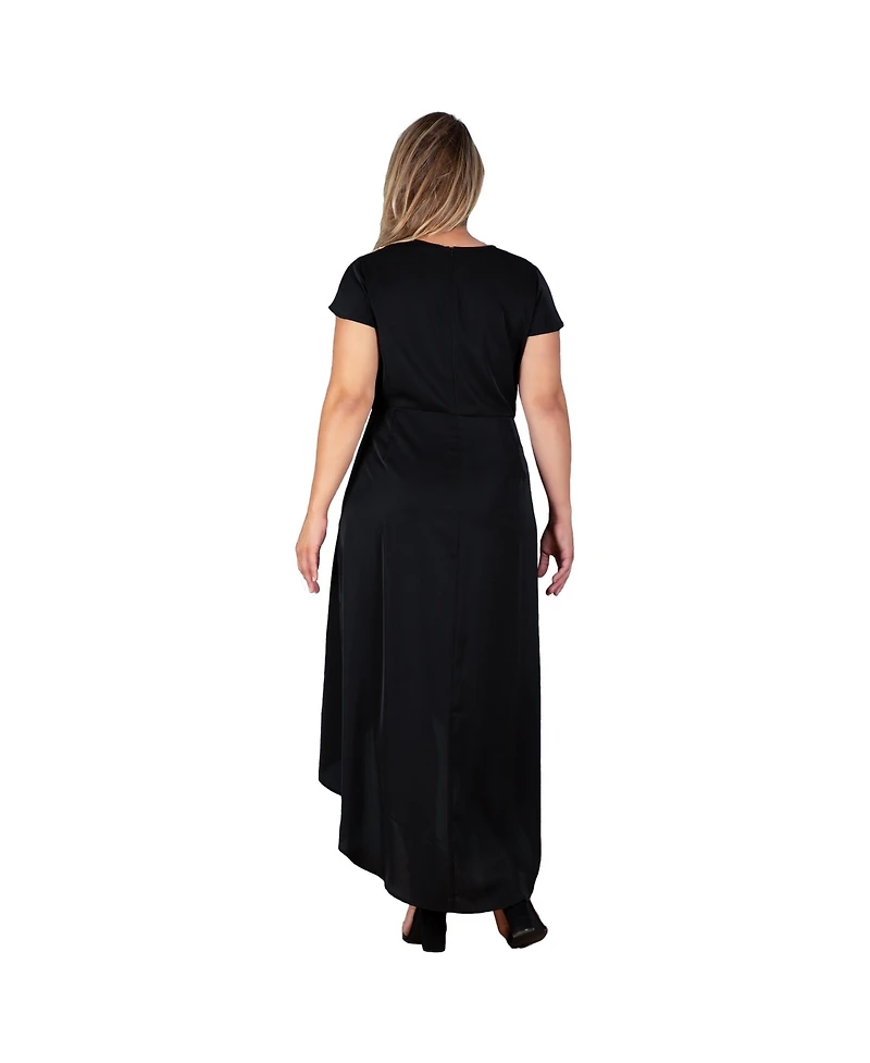 Standards & Practices Plus Cap Sleeve High-Low Tulip Dress