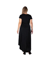 Standards & Practices Plus Cap Sleeve High-Low Tulip Dress