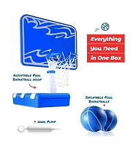 Pool Basketball Hoop 33"x25"x54" – Revolutionary Water Base and Storage System, Large Backboard, Pool Toys Basketball Game with 4 Adjustable Height, 2