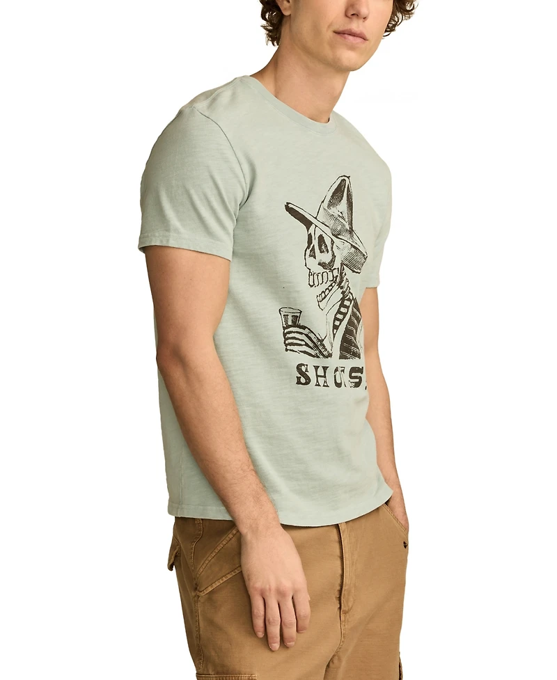 Lucky Brand Men's Shots Skeleton Short Sleeve T-shirt