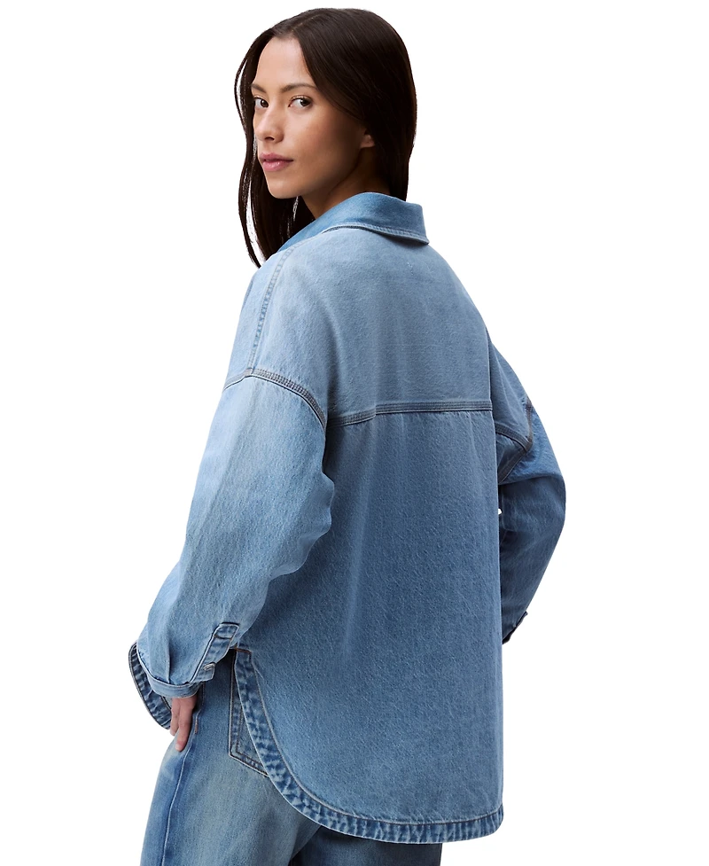 Calvin Klein Jeans Women's Utility Cotton Denim Shirt
