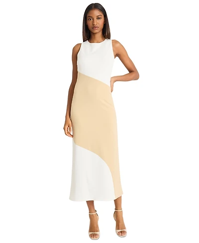 Donna Morgan Women's Colorblocked A-Line Dress