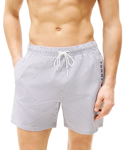 Tommy Hilfiger Men's Striped 5" Swim Trunks
