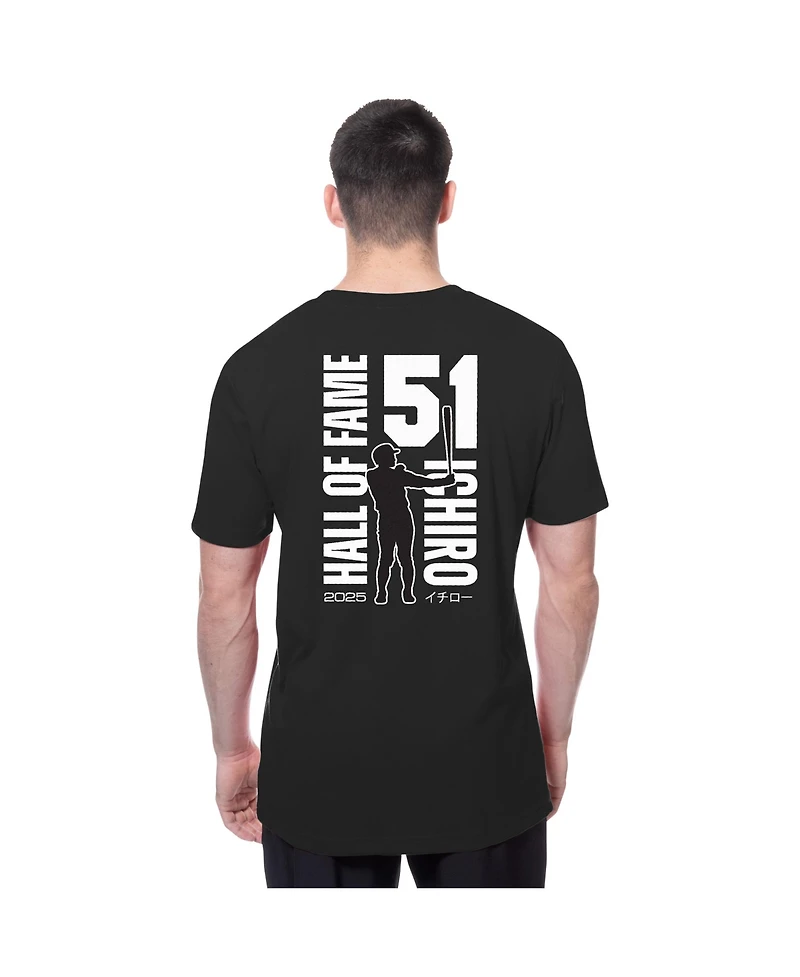 New Era Men's Ichiro Suzuki Black Seattle Mariners 2025 National Baseball Hall of Fame Graphic T-Shirt