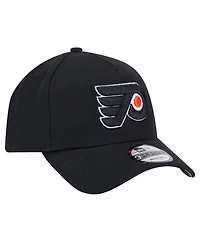New Era Men's Black Philadelphia Flyers Core A-Frame 9FORTY Adjustable Hat