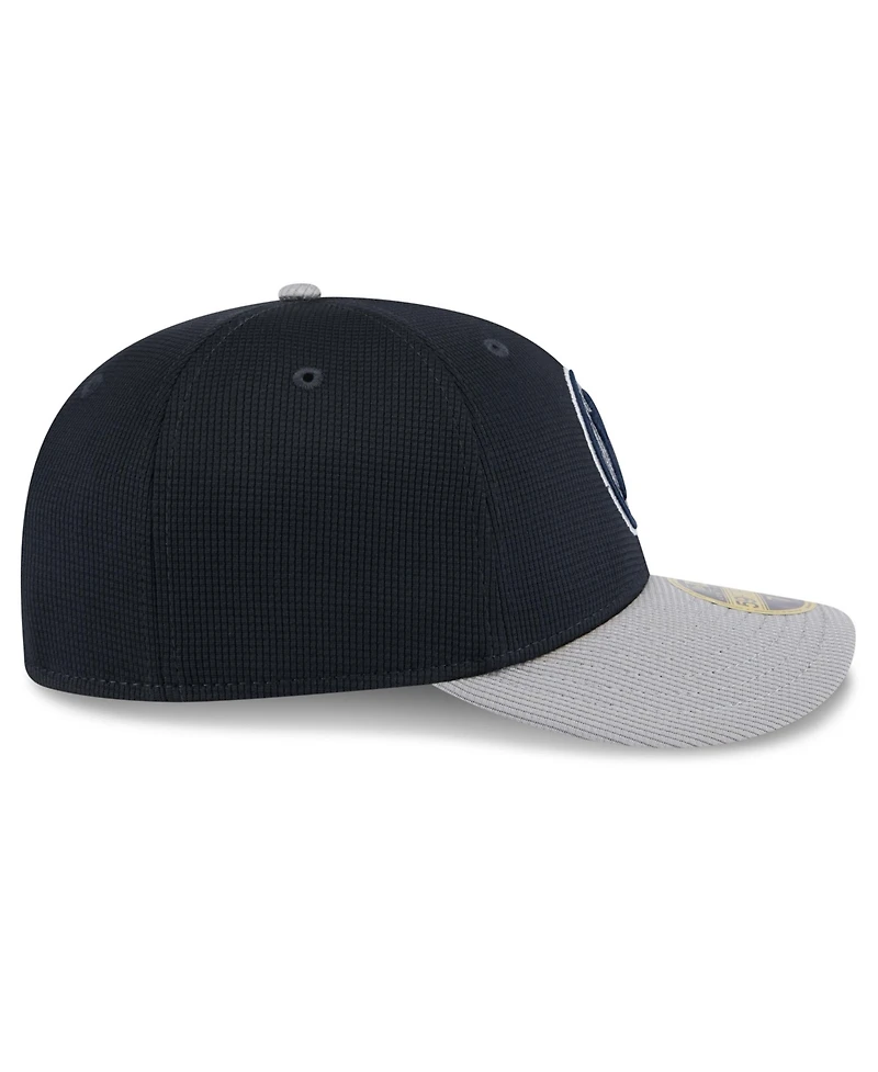 New Era Men's Gray/Navy New York Yankees 2025 Batting Practice Low Profile 59FIFTY Fitted Hat