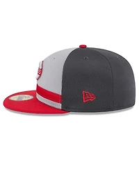 New Era Men's Gray/Red Cincinnati Reds 2025 Batting Practice 59FIFTY Fitted Hat