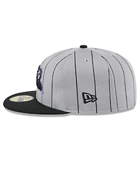 New Era Men's Gray/Black Colorado Rockies 2025 Batting Practice 59FIFTY Fitted Hat