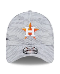 New Era Men's Gray Houston Astros 2025 Mlb Clubhouse 39THIRTY Flex Hat