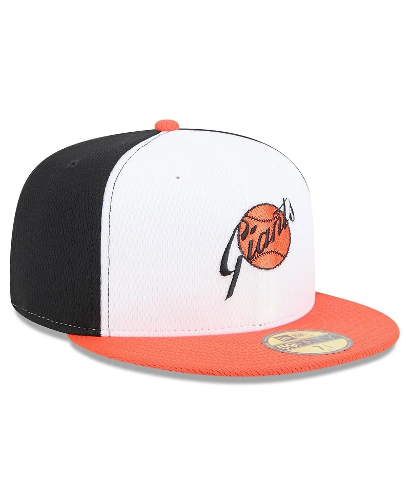 New Era Men's Black/Orange San Francisco Giants 2025 Mlb Clubhouse 59FIFTY Fitted Hat
