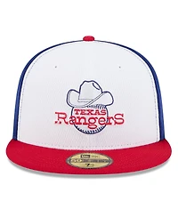 New Era Men's Royal/Red Texas Rangers 2025 Mlb Clubhouse 59FIFTY Fitted Hat