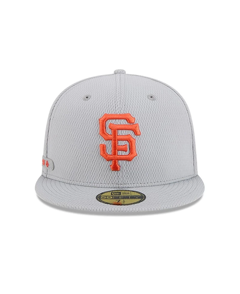 New Era Men's Gray San Francisco Giants 2025 Mlb Clubhouse 59FIFTY Fitted Hat