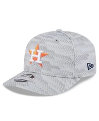 New Era Men's Gray Houston Astros 2025 Mlb Clubhouse 9SEVENTY Stretch-Snap Hat