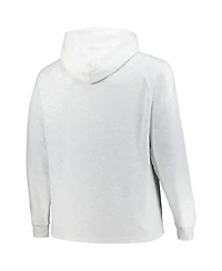 Fanatics Men's Ash Los Angeles Lakers Big Tall Raglan Tri-Blend Pullover Hoodie