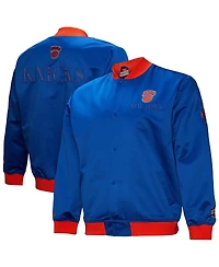 Mitchell & Ness Men's Blue New York Knicks Hardwood Classics Team Og 3.0 Lightweight Satin Full-Snap Jacket