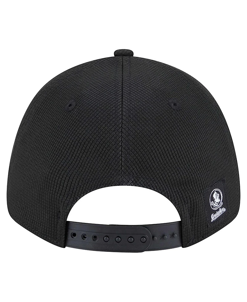 New Era Men's Black Florida State Seminoles Pivot 9FORTY Stretch-Snap Adjustable Hat
