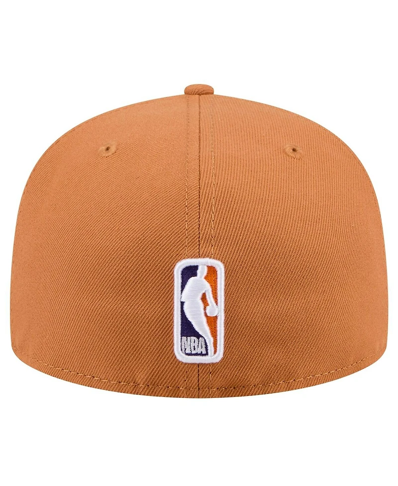 New Era Men's Tan Phoenix Suns Color Pack 59FIFTY Fitted Hat