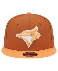 New Era Men's Brown Toronto Blue Jays Spring Color Two-Tone 9FIFTY Snapback Hat