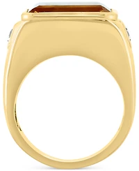 Effy Citrine (5-1/2 ct. t.w.) & White Topaz (2-1/3 ct. t.w.) Statement Ring in 14k Gold-Plated Sterling Silver
