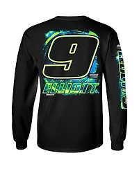 Hendrick Motorsports Team Collection Men's Black Chase Elliott Name Number Long Sleeve T-Shirt