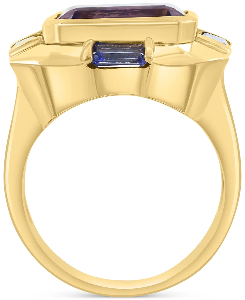 Effy Amethyst (5 ct. t.w.) & Tanzanite (2-1/2 ct. t.w.) Statement Ring in 14k Gold-Plated Sterling Silver