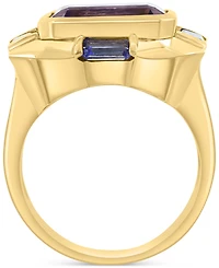 Effy Amethyst (5 ct. t.w.) & Tanzanite (2-1/2 ct. t.w.) Statement Ring in 14k Gold-Plated Sterling Silver