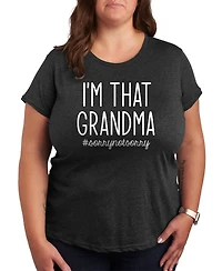 Hybrid Apparel Trendy Plus I'm That Grandma Graphic Crew Neck T-Shirt