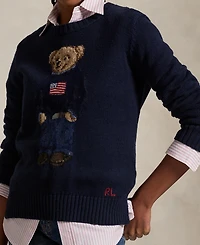 Polo Ralph Lauren Women's Polo Bear Cotton-Linen Sweater