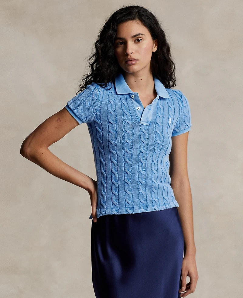 Polo Ralph Lauren Women's Cable-Knit Polo Shirt
