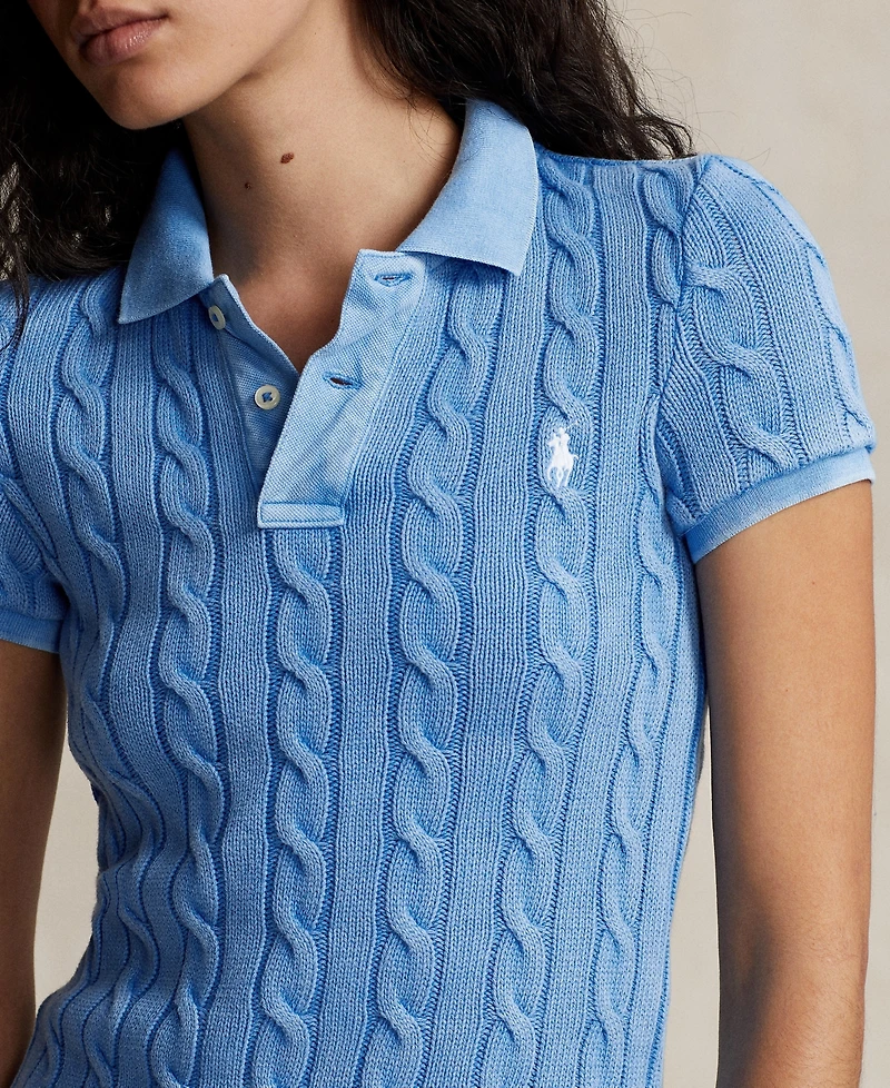 Polo Ralph Lauren Women's Cable-Knit Polo Shirt