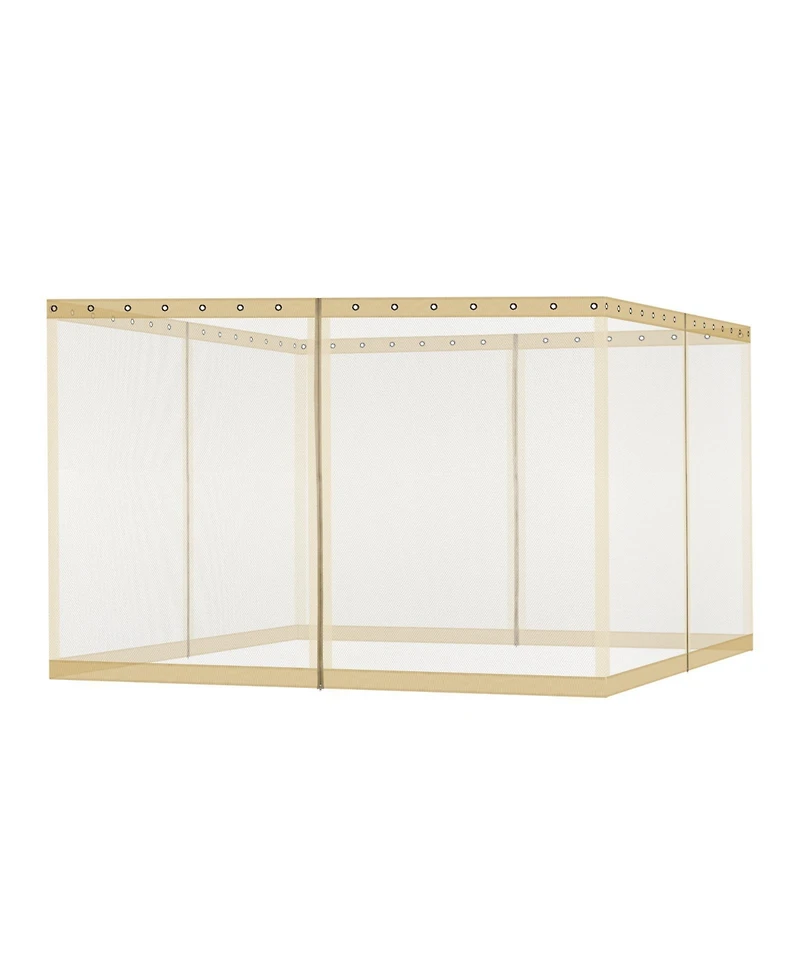 Aoodor Universal x ft. Gazebo Replacement Mosquito Netting Screen 4-Panel Sidewalls with Double Zipper (Only Netting