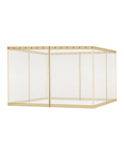 Aoodor Universal x ft. Gazebo Replacement Mosquito Netting Screen 4-Panel Sidewalls with Double Zipper (Only Netting