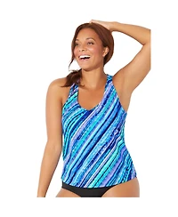 Swimsuits for All Women's Chlorine Resistant Racerback Tankini Top
