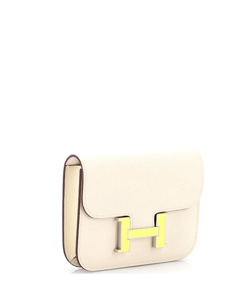 Pre-Owned Hermes Constance Slim Wallet Epsom