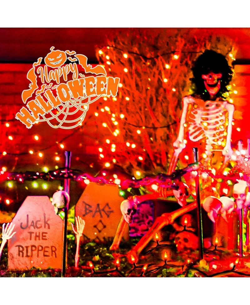 Twinkle Star 200 Led Fairy String Lights Halloween Decoration with 8 Modes Plug In - 66 ft