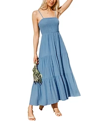 Cupshe Women's Springtime Cutie Blue Maxi Beach Dress