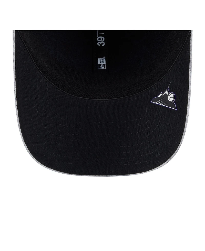 New Era Men's Gray Colorado Rockies 2025 Mlb Clubhouse 39THIRTY Flex Hat