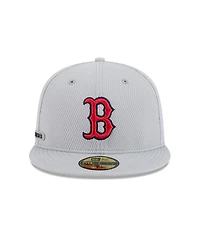 New Era Men's Gray Boston Red Sox 2025 Mlb Clubhouse 59FIFTY Fitted Hat
