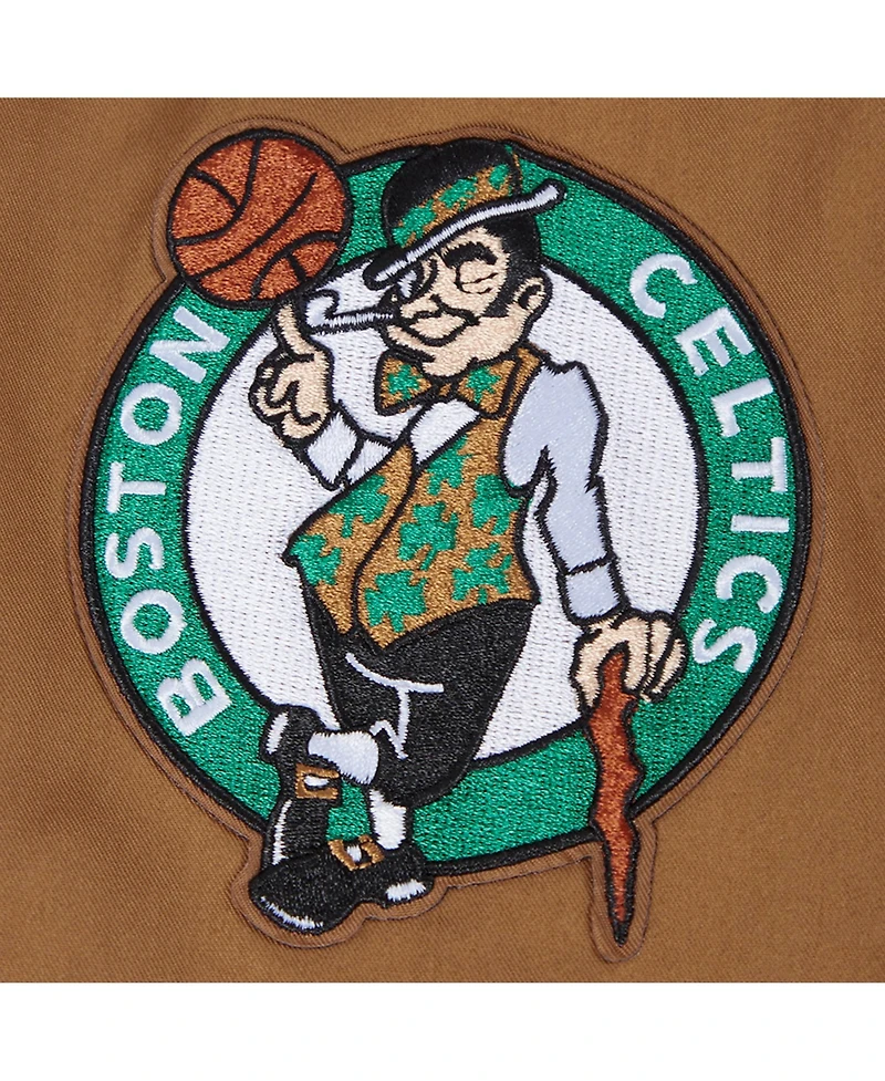 Pro Standard Men's Brown Boston Celtics Paint The City Full-Zip Jacket