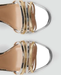 Mango Women's Combined-Strap Heeled Sandals