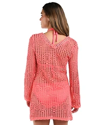 La Blanca Women's Waverly Bell-Sleeve Cover-Up Dress